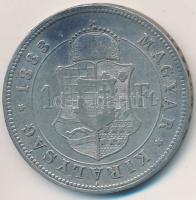 1883KB 1Ft Ag "Ferenc József / Barokk címer" T:2,2-
Adamo M15