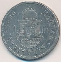 1885KB 1Ft Ag "Ferenc József / Barokk címer" T:2- ph.
Adamo M15