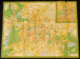 BVG Verfehrs Liniennetz, 1935, Straßenbahn, Omnibus, U-bahn. Berlin, 1935, BVG. Berlin vonalhálózati térképe 1935-ből. 77x57 cm. 1: 5000. A térkép szakadozott. / Line network of Berlin from 1935.