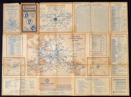 BVG Verfehrs  Liniennetz, 1935, Straßenbahn, Omnibus, U-bahn. Berlin, 1935, BVG.
Berlin vonalhálóza...