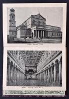 Ricordo di Roma. Parte I. 32 Vedute. Képes leporelló Róma városáról, látképekkel, négynyelvű leíráso...