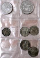 40db-os vegyes magyar forint fémpénz tétel berakóban, benne 1941-1944. 1P Al (4x) + 1943-1945. 5P Al...