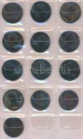 1749-1780. 1kr Cu "Mária Terézia" (46x) albumba rendezve, klf verdejelekkel (K,P,C,G,W,S,H...
