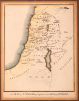 1836 A Map of Canaan, adapted to the Book of Judges. Kánaán térképe a Bírák Könyves szerint, a Calme...