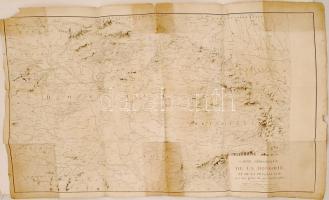 cca 1822 Carte geologique de la Hongrie et de la Transylvanie avec une partie des pays limitrophes. Moisy . 1 millimetre pour 1000 metres / cca 1822, Magyarország és Erdély földrajzi térképe. Moisy. 1 milliméter 1000 méter, 60x100cm