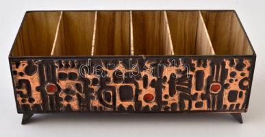 Retró réz tétel, 2db, 30x4cm és 15x7x5cm