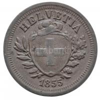 Svájc 1855B 1r Br (1,41g) T:2,2- rep. / Switzerland 1855B 1 Rappen Br (1,41g) C:XF,VF cracked
Kraus...