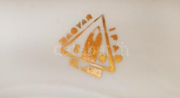 Jelzett áttört porcelán dísztányér, cserélhető fotóval, d:25cm