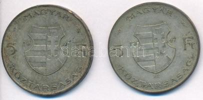 1947. 5Ft Ag "Kossuth" (2x) T:2-,3