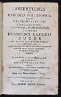 3 latin nyelvű munka egybekötve. 
1. Mailáth György (1786-1861): Assertiones ex universa philosophi...