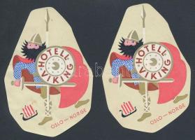 10 db különféle külföldi hotel bőröndcímke