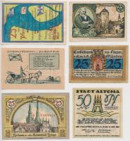 Németország / Weimari Köztársaság 1920-1922. 6db klf szükségpénz, közte Altona, Lemgo, Nordenham T:I...