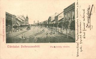 1898 Debrecen, piac, Huber J. üzlete, kiadja Pongrácz Géza