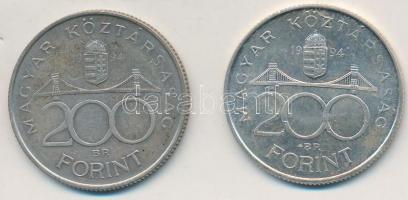 1994. 200Ft Ag "Deák" (2x) T:2,2-