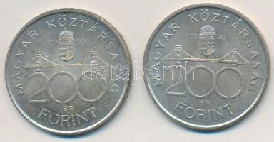 1993. 200Ft Ag "MNB" (2x) T:2