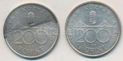1993. 200Ft Ag "MNB" (2x) T:2