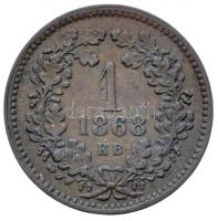 1868KB 1kr Cu "Angyalos címer" T:2 Adamo M4.1