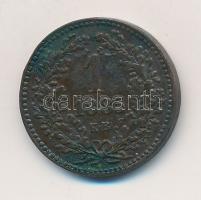 1885KB 1kr Cu "Középcímer" T:2 patina Adamo M4.1