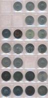 1869-1921. 1kr-20f, 70db-os vegyes krajcár-fillér gyűjtemény, négy lapos műanyag érmeberakóban T:2-3