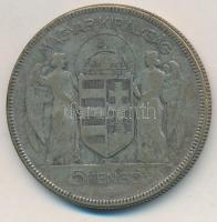1930. 5P Ag "Horthy jobbra" T:3 Adamo P8