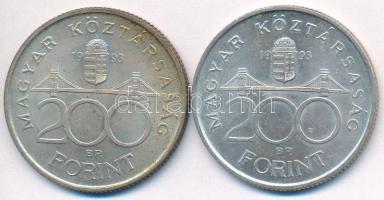 1993. 200Ft Ag "MNB" (2x) T:2