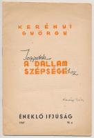 1947 Kerényi György: Jegyzetek a dallam szépségéhez, ALÁÍRT!, Éneklő Ifjúság VI.4.