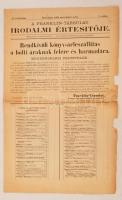 1894 Bp., A Franklin-Társulat Irodalmi Értesítője 1. évfolyam 1. szám, szakadt, 8p