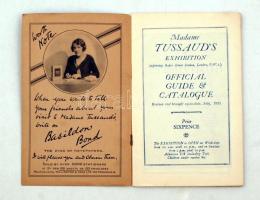 1931 Madame Tussaud's Exhibition Official Guide & Catalogue, kiállítási vezető, kopott papí...
