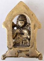Ganésa hindu istenséget ábrázoló réz szobrocska, jó állapotban, m: 5 cm