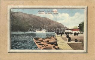 Kotor, Cattaro; Salona im Hafen / port, steamship (r)
