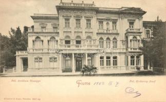 Fiume, Rijeka; Palais Erzherzog Josef / palace