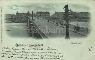 1899 Szeged, Közúti híd, kiadja Endrényi Imre (EK)