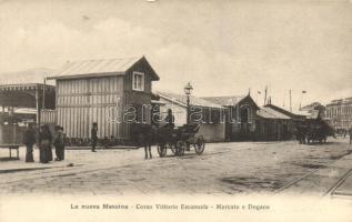 Messina, Corso Vittorio Emanuele, Mercato e Dogana / corso, market, customs