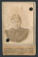 Fényképes munkásjegy a (Millenniumi) 1896. iki ezredéves orsz. kiállításra, Kreisz Mária nevére. A f...