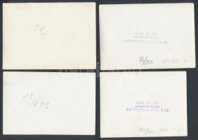 cca 1950 8 db fénykép motorversenyről, egy részük hátulján pecséttel jelzett, különböző méretben