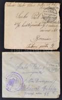 cca 1915-1918 Hadtápzászlóaljhoz beosztott számvevő altiszt családjának küldött levelei (borítékkal ...