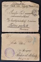 cca 1915-1918 Hadtápzászlóaljhoz beosztott számvevő altiszt családjának küldött levelei (borítékkal ...