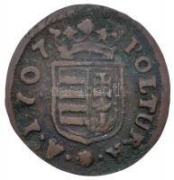 1707. Rézpoltúra "II. Rákóczi Ferenc" (2,37g) T:2- Hungary 1707. Poltura "Francis II ...