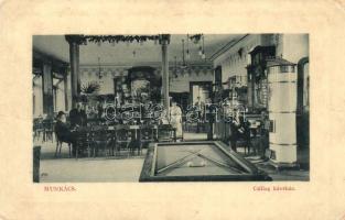 Munkács, Mukacheve; Csillag kávéház, W. L. Bp. 5651. / cafe interior, billiard (r)