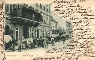 Pozsony, Pressburg, Bratislava; Mágnás kör, András utca / noble casino, street (b)