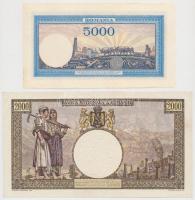 Románia 1941. 2000L + 1944. 5000L + 1966. 25L + 50L + 100L (4x) közte 3db sorszámkövető és 1db közel...