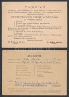 cca 1933-1946 4 db különböző meghívó(Magyar-Spanyolamerikai Kereskedelmi Kamara, Deák-téri Luther Sz...