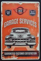 "Garage Services" feliratú vintage fém tábla. 20x30 cm.  Utángyártott.
