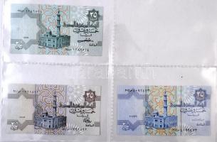 Egyiptom 5p-5P (24x) berakólapokon T:I,I-
Egypt 5 Piasters - 5 Pounds (24x) on binder pages C:UNC,A...