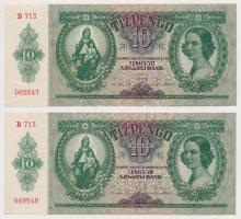 1936. 10P (2x) sorszámkövetők, mindkettő hamis "MINTA" perforációval T:I,I-