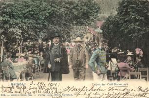 Karlovy Vary, Karlsbad; Leben im Cafe Kaiserpark (EK)