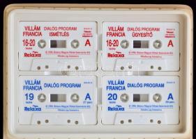 Relaxa Villámfrancia kezdőknek 1-4 kazetta szett, eredeti csomagolásban, jó állapotban