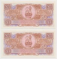 Nagy-Britannia / Katonai kiadás 1956. 1Ł (2x) sorszámkövetők T:I
Great Britain / British Armed Forc...