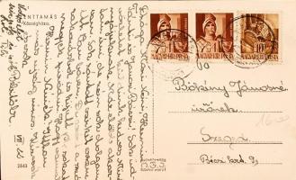 Szenttamás, Srbobran; Községháza, Bevonulás, Horthy plakátok szétosztása / entry of the Hungarian tr...