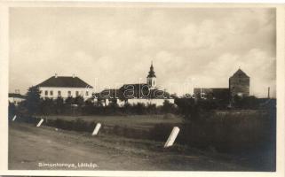 Simontornya, Látkép, templom; Gottlieb Sándor és fia kiadása, Linz Vilmos felvétele